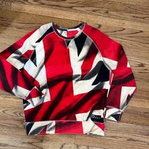 Vintage Eleven Paris Red, White & Black Graphic Crewneck Sweater XL